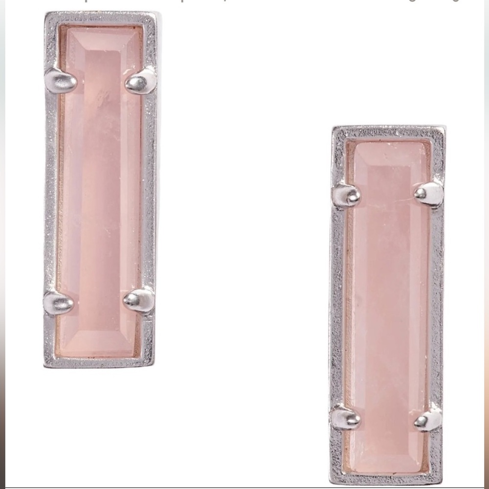 Kendra Scott Silver Lady Rectangular Stud Earring… - image 2